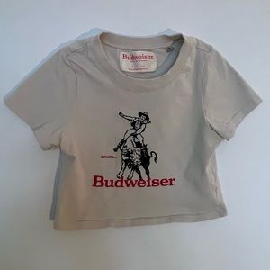 Budweiser X Pacsun king of beers 2021 Cowboy Bull T-Shirt crop